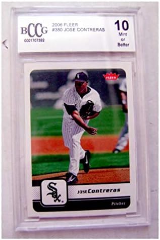 Sports Memorabilia Autograph Warehouse 409745 Jose Contreras Trading Card - Graded Slabbed 10 Mint BCCG 2006 Fleer No.380- Cuban Chicago White Sox 67