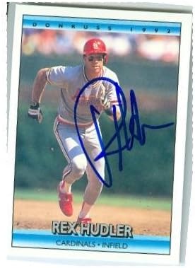 Sports Memorabilia Autograph Warehouse 246103 Rex Hudler Autographed Baseball Card - St Louis Cardinals 1992 Donruss - No. 438