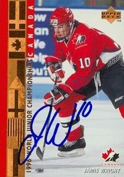 Sports Memorabilia Autograph Warehouse 67459 Jamie Wright Autographed Hockey Card Team Canada 1996 Upper Deck No. 535