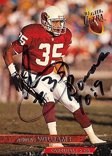 Sports Memorabilia Autograph Warehouse 301898 1996 Donruss Aeneas Williams Autographed No.12 Football Card - Arizona Cardinals