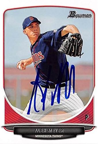 Sports Memorabilia Autograph Warehouse 344386 Alex Meyer Autographed Baseball Card - Minnesota Twins 2013 Topps Bowman No. BP80 Rookie
