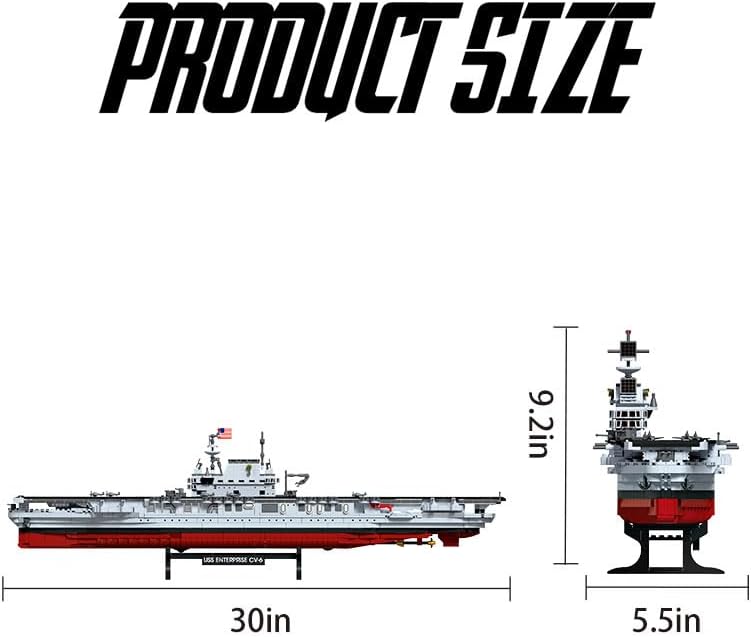 SEMKY Military Series USS Enterprise Aircraft Carriers MOC Building Blocks and Engineering Toy(1883 Pieces)