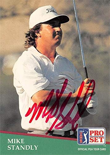Autograph Warehouse 527994 Mike Standly Autographed Trading Card - Golf PGA Tour & Houston Cougars SC 1991 Pro Set No.162