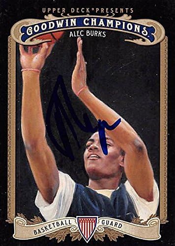 Sports Memorabilia Autograph Warehouse 245419 ALEC Burks Autographed Basketball Card - Colorado 2012 Upper Deck Goodwin Champions - No. 162