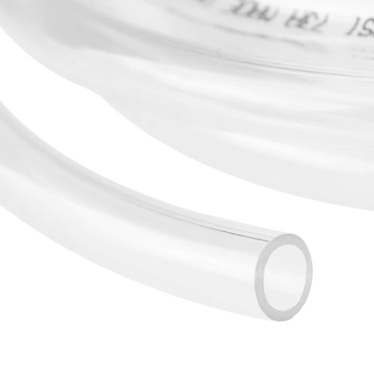 Eastrans 10ft x 1/4" ID Clear Vinyl Tubing, Flexible Hybrid PVC Tubing Hose, Lightweight Plastic Tube UV Chemical Resistant Vinyl Hose, BPA Free and Non Toxic