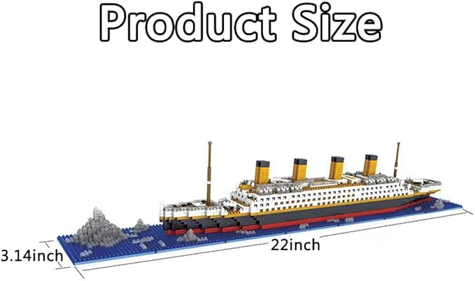 Titanic Ship Model Building Block Set 3D Puzzle Sets DIY Educational ToysMini Bricks Toy Micro Blocks Ideal Gift for Kids & Adults 1860PCS