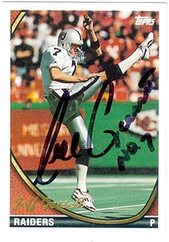 Sports Memorabilia Jeff Gossett Autographed Football Card (Los Angeles Raiders) 1994 Topps No.311 Gold