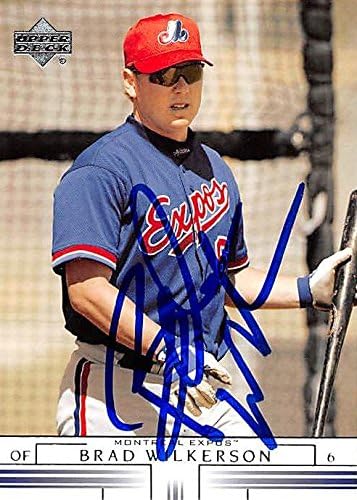 Sports Memorabilia Autograph Warehouse 244988 Brad Wilkerson Autographed Baseball Card - Montreal Expos FT 2002 Upper Deck - No. 676