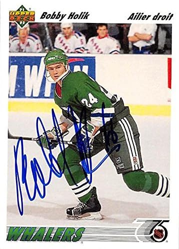 Autograph Warehouse 224175 Bobby Holik Autographed Hockey Card - Hartford Whalers 1991 Upper Deck - No. 233