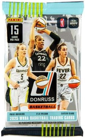 2025 WNBA Donruss Trading Cards Mega Box 10 Packs of 15 Cards Total 150 Cards.