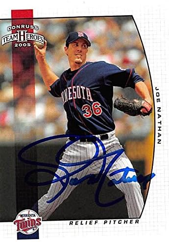 Autograph Warehouse 246414 Joe Nathan Autographed Baseball Card - Minnesota Twins 2005 Donruss Team Heroes - No. 184