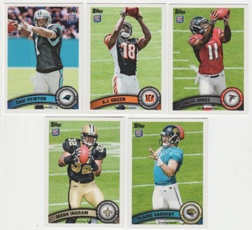 2011 Topps Rookie Card Photo Variation SP Factory sealed 5 card set including Cam Newton Julio Jones AJ Green (only found in Topps Factory Sets)