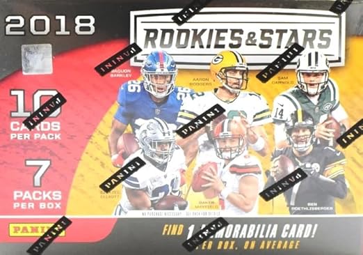2018 Panini Rookies & Stars Football Factory Sealed Blaster Box with Memorabilia Card! Look for Rookies & Autos of JOSH ALLEN Lamar Jackson Baker Mayfield Sequon Barkley & More!