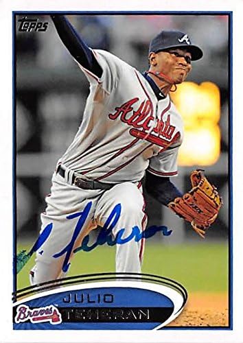 Sports Memorabilia Autograph Warehouse 344571 Julio Teheran Autographed Baseball Card - Atlanta Braves 2012 Topps No. 352 Rookie Season