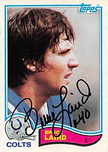 Autograph Warehouse 248926 Bruce Laird Autographed Football Card - Baltimore Colts 1982 Topps - No. 17
