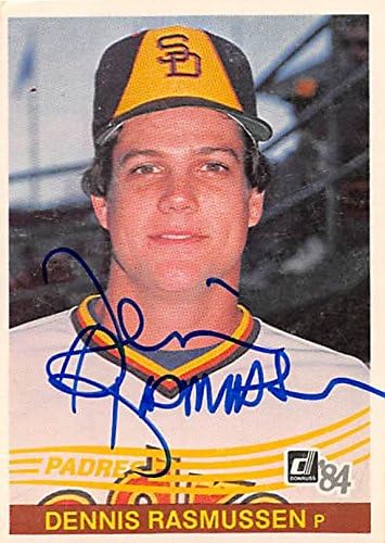 Sports Memorabilia Autograph Warehouse 302242 1984 Dennis Rasmussen Autographed No.446 Baseball Card - San Diego Padres