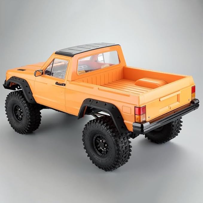 RC Car Hard Body Shell Kit313mm Wheelbase Cherokee Body Car Shell for 1/10 RC Crawler Axial SCX10 & SCX10 II 90046 90047 TRX4 Kit (Orange Pickup A)