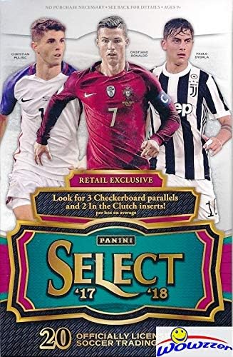 2017/18 Panini Select Soccer EXCLUSIVE Factory Sealed Retail Box with (3) Checkerboard Parallels & (2) Clutch Inserts! Look for KYLIAN MBAPPE ROOKIES! Look for Autos of Ronaldo Messi Pele &