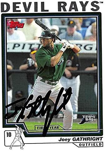 Sports Memorabilia Autograph Warehouse 247451 Joey Gathright Autographed Baseball Card - Tampa Rays 2004 Topps First Year - No. T119 Rookie