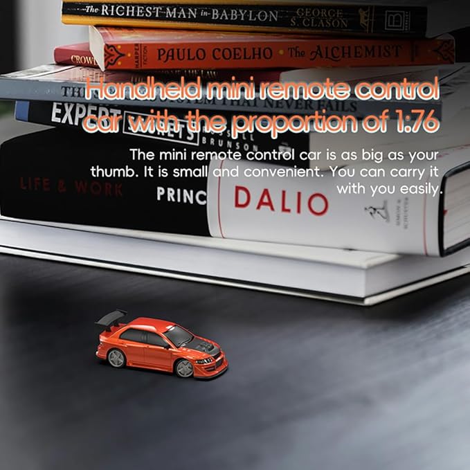 TurboRC 1:76 Mini Sports Car 4CH 2.4GHZ Remote Control Full Proportional RTR Kit with 2 Replaceable Body Shell(C76-Red)