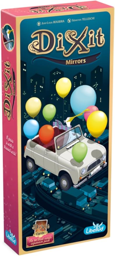 Dixit Mirrors Board Game Expansion - Unveil a Fantastical Reflection of Society! Creative Storytelling Game Family Game for Kids & Adults Ages 8+ 3-6 Players 30 Min Playtime Made by Libellud
