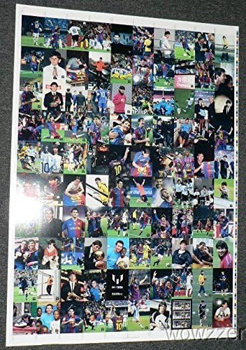 Lionel Messi Official Card Collection ENORMOUS UBELIEVABLE UNCUT SHEET! Includes 100 Cards Lionel Messi Collection Set featuring Cards with Maradona Xavi & More! Amazing Rare Messi Collectible!