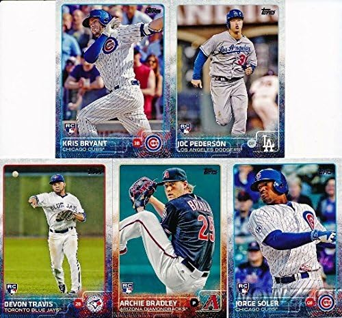 2015 Topps Factory Sealed (5) Card ROOKIE VARIATION SET in MINT Condition with KRIS BRYANT #616 Jorge Soler Joc Pederson Devon Travis & Archie Bradley! Shipped in Ultra Pro Top loader