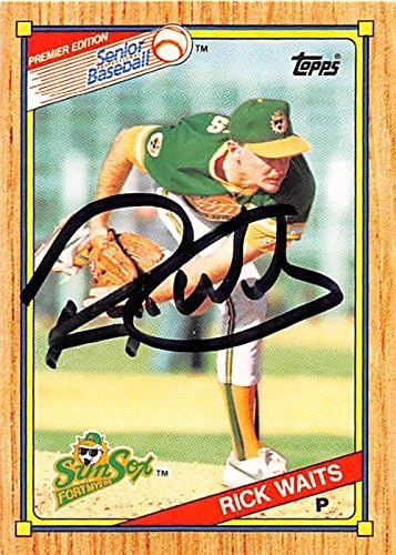 Sports Memorabilia Autograph Warehouse 248246 Rick Waits Autographed Baseball Card - Fort Myers Sun Sox 1989 Topps Senior League - No. 60