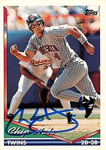 Sports Memorabilia Autograph Warehouse 245625 Chip Hale Autographed Baseball Card - Minnesota Twins 1994 Topps - No. 583