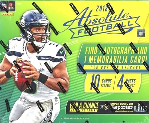 2018 Panini Absolute Football EXCLUSIVE Factory Sealed MEGA Box with TWO(2) AUTOGRAPH or MEMORABILIA Cards! Look for RCs & Autos of LAMAR JACKSON Josh Allen Saquon Barkley & Many More!