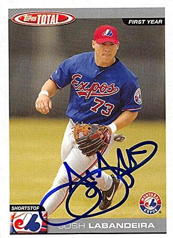 Autograph Warehouse 244893 Josh Labandeira Autographed Baseball Card - Montreal Expos44 FT 2004 Topps Total First Year - No. 857 Rookie