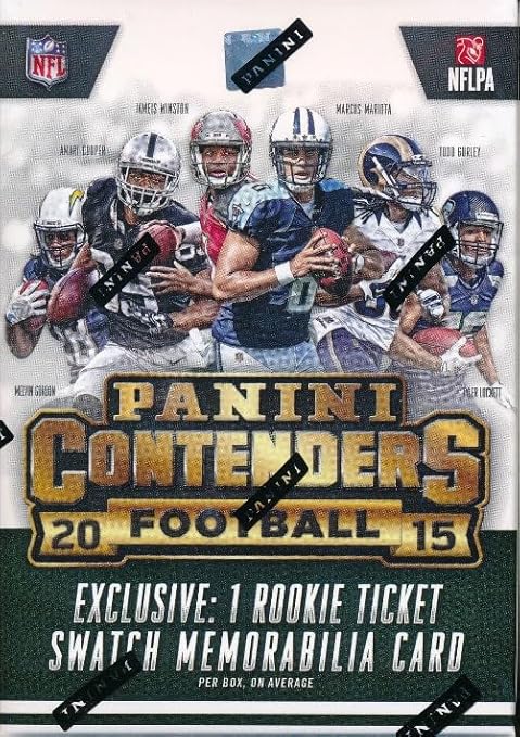 2015 Panini Contenders Football Factory Sealed Blaster Box with EXCLUSIVE ROOKIE TICKET SWATCH MEMORABILIA Card! Look for Rookies & Autographs of Jameis Winston Marcus Mariota & Many More!