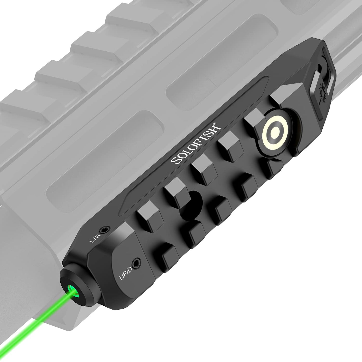 Solofish SL-1107M Green Laser Sight, Compatible with M-lok Rail, Low-Profile Tactical Rifle Laser Sight, Magnetic Rechargeable, Class IIIA