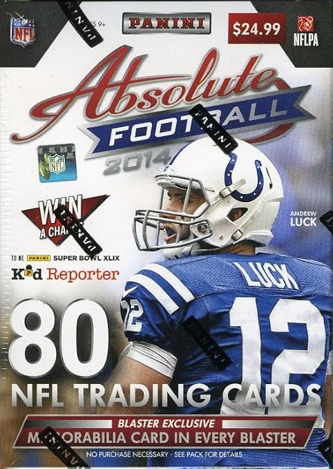 2014 Panini Football Absolute Factory Sealed Retail Box with 8 Packs & EXCLUSIVE MEMORABILIA Card! Includes ROOKIE & PARALLEL in Every Pack!Look for RC &Autographs of Odell BeckhamDerek C