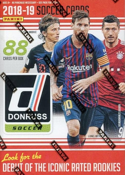2018/19 Panini Donruss Soccer EXCLUSIVE HUGE Factory Sealed Blaster Box with 86 Cards Including OPTIC Purple Velocity & 2 Press Proof Green Parallels! Look for KYLIAN MBAPPE & VINCIUS JR Rooki