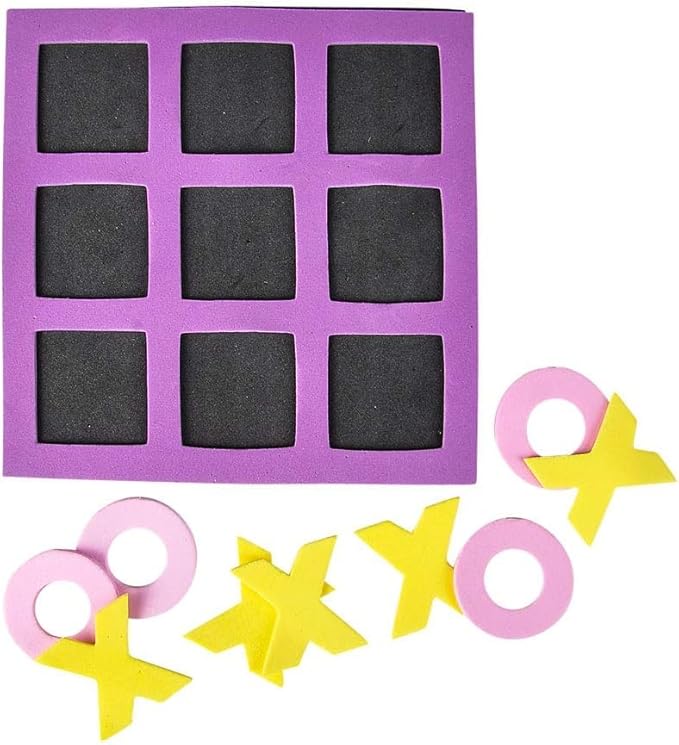 Tic Tac Toe (Bulk Pack of 120) 5x5 Foam Tic-Tac-Toe Mini Board Game Toys for Kids Birthday Party Favors Goody Bag Stuffers Classroom Prizes & Occupational Therapy