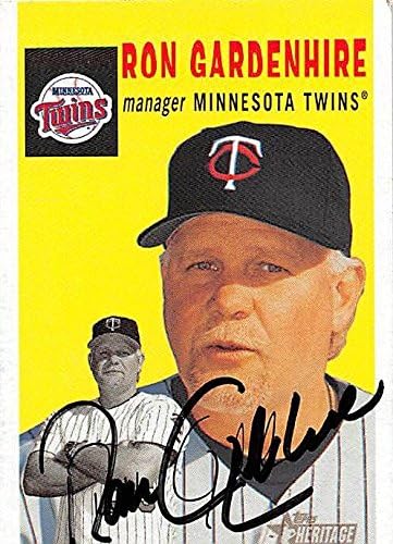 Sports Memorabilia Autograph Warehouse 245297 Ron Gardenhire Autographed Baseball Card - Minnesota Twins 2003 Topps Heritage - No. 187