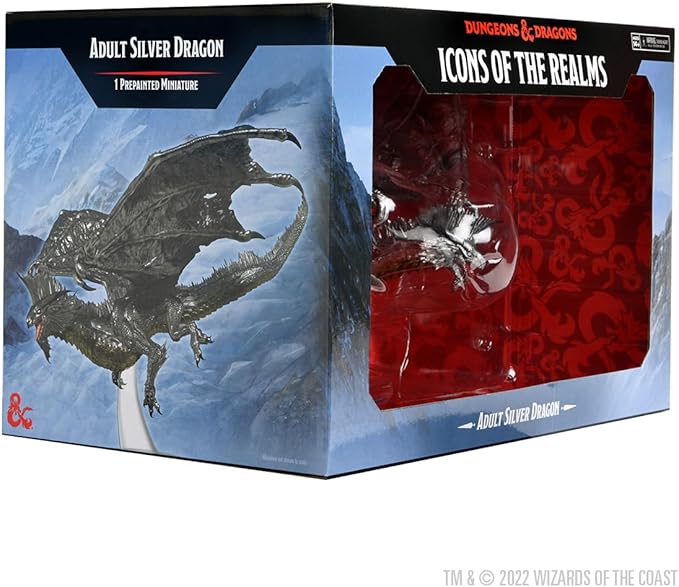 WizKids D&D Icons of the Realms: Adult Silver Dragon