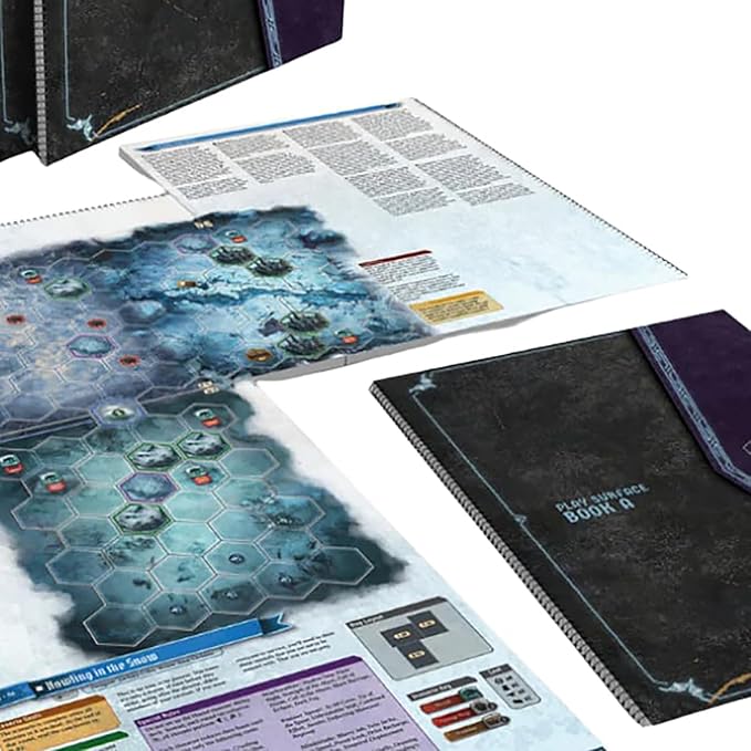 Cephalofair Games Frosthaven Play Surface Books – 4-Book Set – Official Board Game Accessory with Scenario Text & Rules