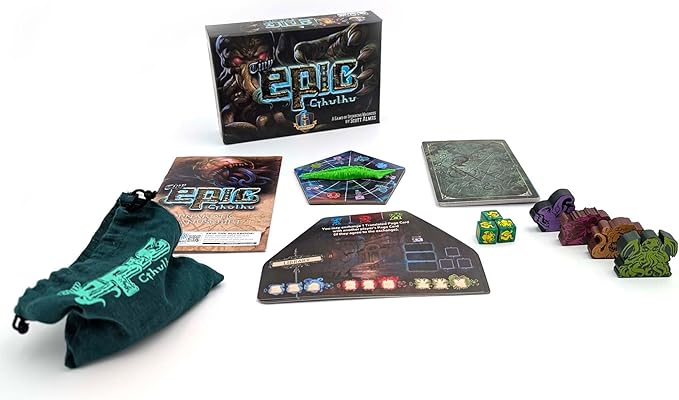 Tiny Epic Cthulhu Deluxe | Cooperative Strategy Board Game | Lovecraftian Horror with Madness Spinner | Adults & Teens | 1-4 Players Age 14+