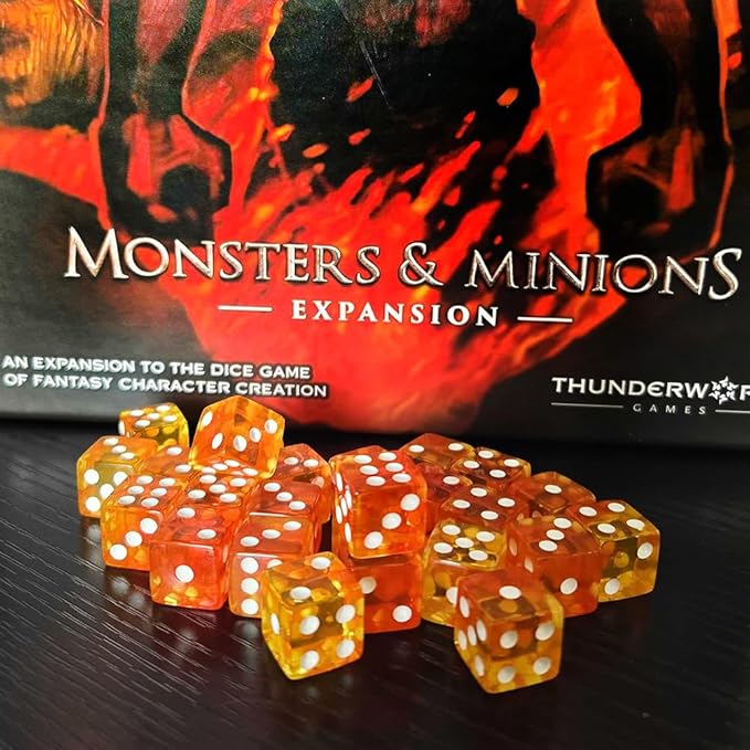 Monsters & Minions - Expansion for Roll Player Board Game | Adds End-Game Monsters 5th Player New Dice and 170+ Cards | Dice Drafting Family Game for 1-5 Players Ages 14+ | Thunderworks Games