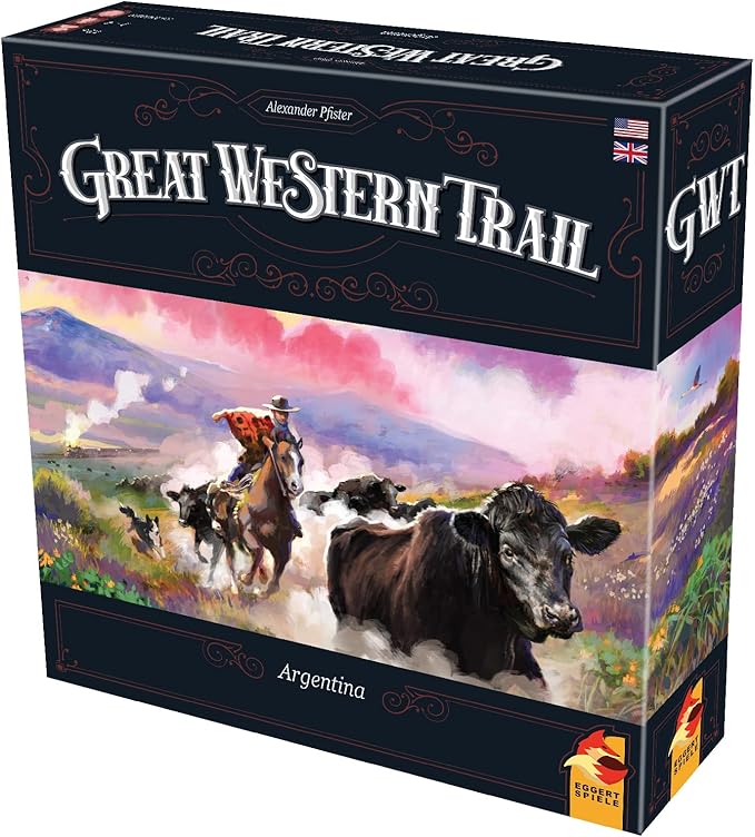 Great Western Trail 2nd Edition Argentina Board Game - Cattle Ranching Adventure in the Pampas! Strategy Game for Kids & Adults Ages 12+ 1-4 Players 75-150 Min Playtime Made by Eggertspiele