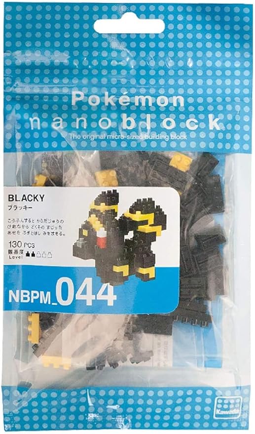 Nanoblocks - 2 Set Bundle - Espeon and Umbreon (Eifie and Blacky in Japan) - Adjustable Pokemon Characters (Japan Import)
