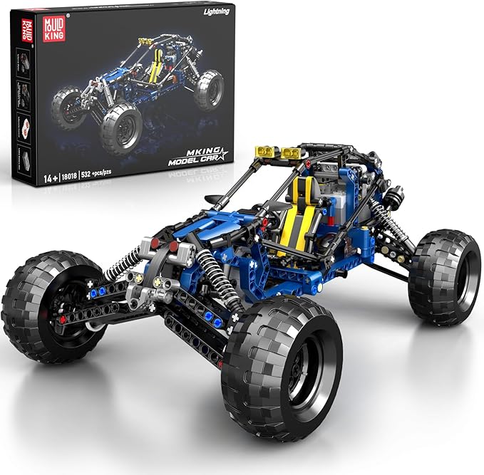 Mould King 18018 Off-Road RC Car Building Sets 515 Pieces Lightning Climbing Car with 2.4GHz Remote & APP Control High-Speed RC Buggy Bricks Toy for Boys & Adults Ages 8+