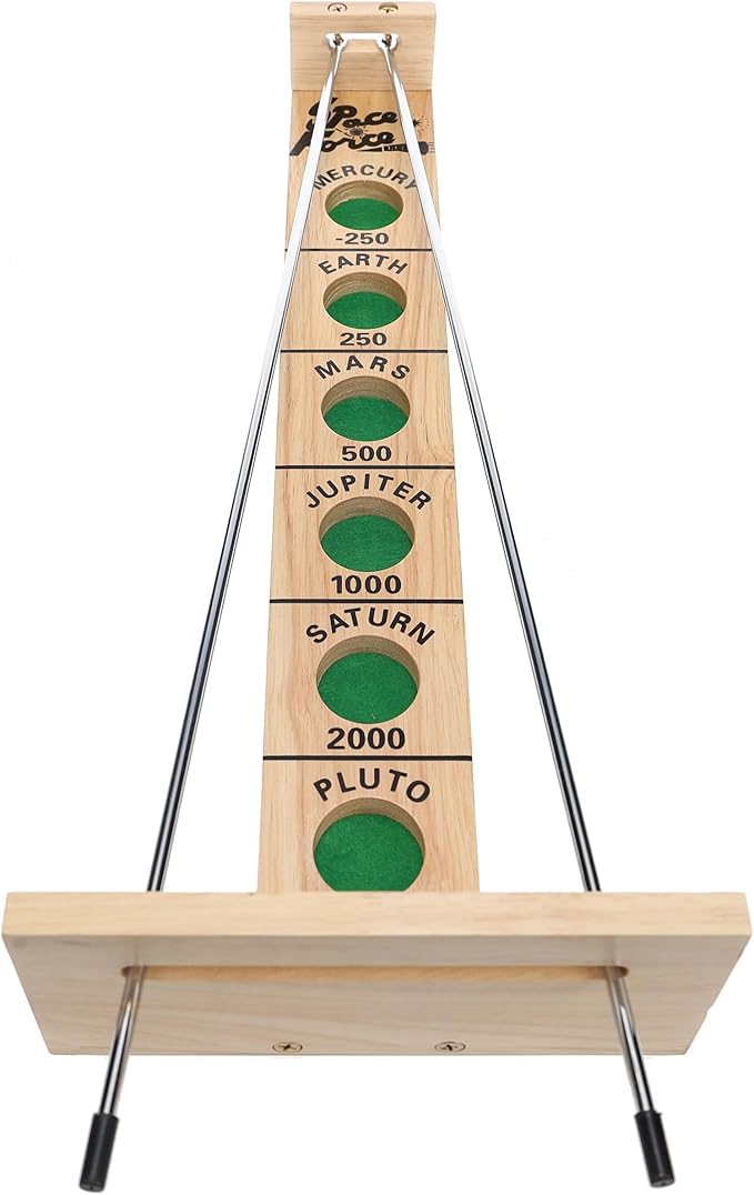 WE Games Shoot the Moon - Classic Solid Wood Rolling Ball Game for Family Fun & Skill Building Enhances Social Skills Patience & Perseverance