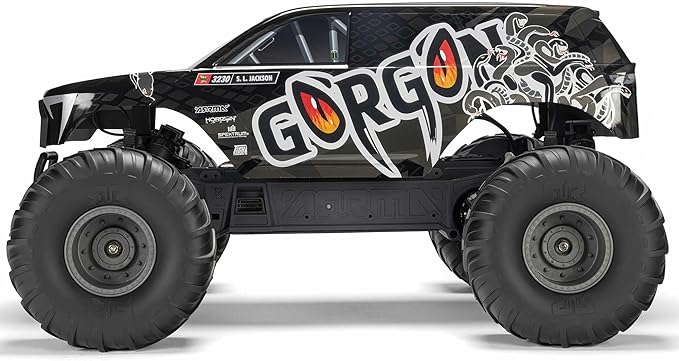 ARRMA RC Truck 1/10 Gorgon 2 Wheel Drive RTR Brushed Monster Truck Battery & Charger Included Gun Metal ARA3230ST3