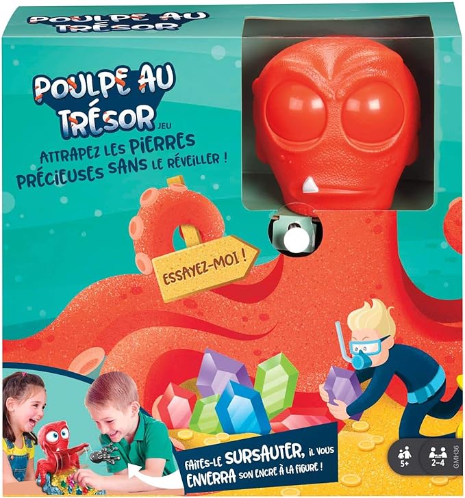 Mattel Games Inky’s Fortune Kid’s Game with Octopus Gems and Ink Blob Gift for Children 5 Years Old & Up