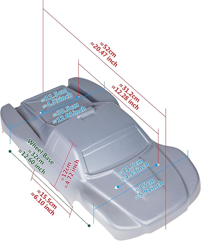 SummitLink Compatible Custom Body Police Style Replacement for 1/10 Scale RC Car or Truck (Truck not Included) SS-PO-02