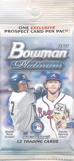 2017 Bowman Platinum Baseball EXCLUSIVE JUMBO FAT Factory Sealed PACK with BLUE PROSPECT Card! Look for Rookies & Autographs of Aaron Judge Cody Bellinger Andrew Benintendi & Many More!