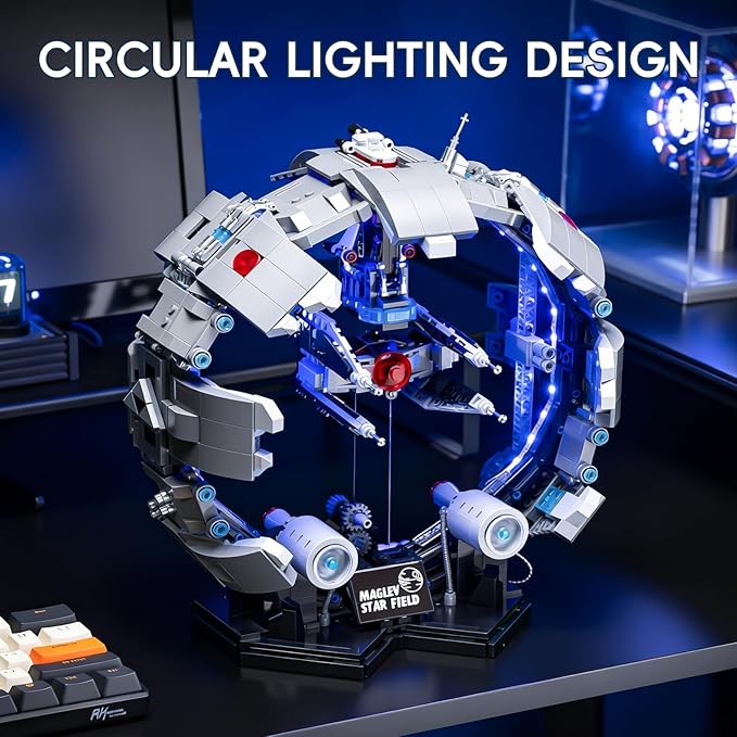 Maglev Starfield Building Blocks Set - 1597PCS Magnetic Suspension Space Theme Model Creative Construction Kit.Ideal Gift for Adults & Teens.